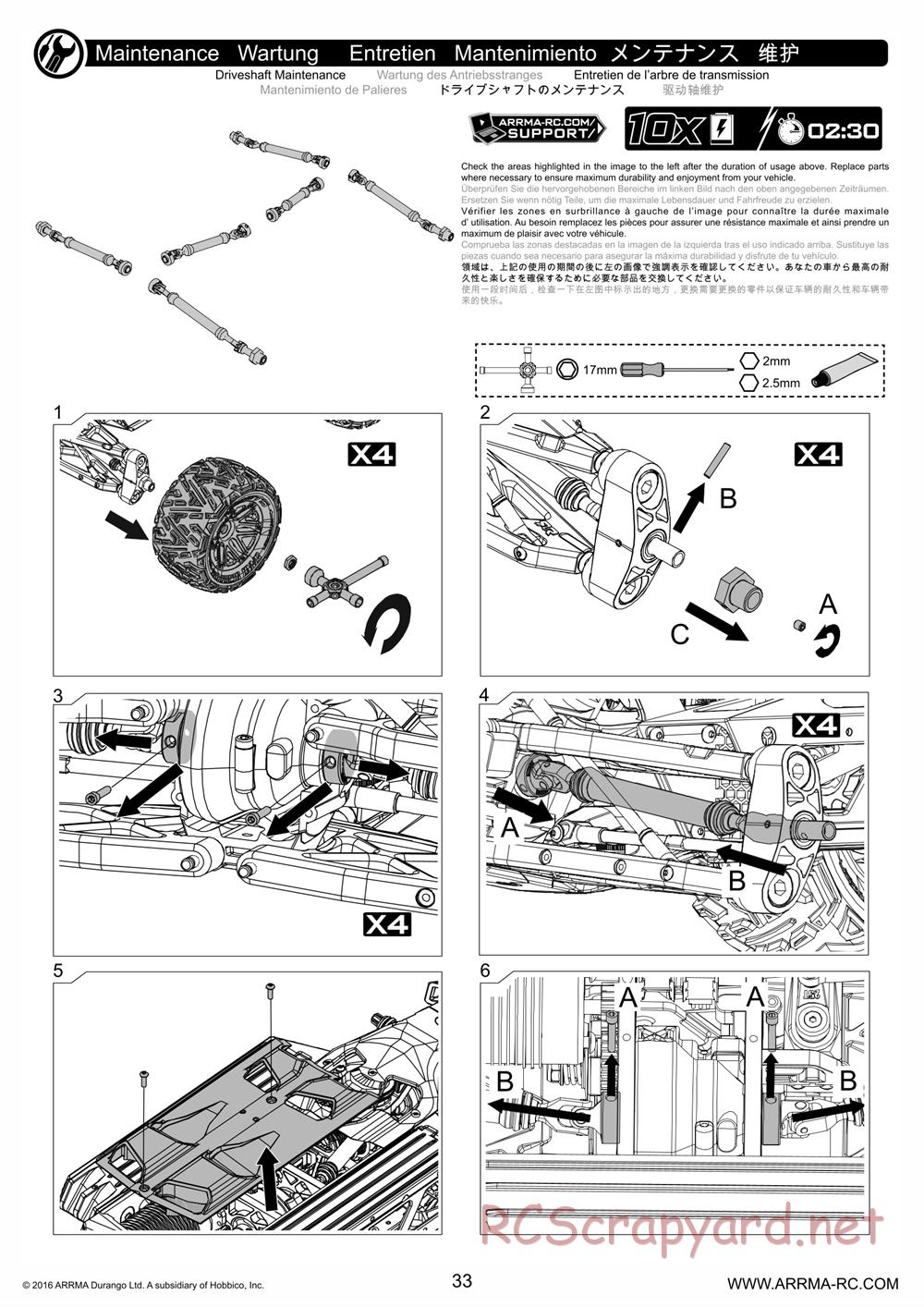 ARRMA - Nero 6S BLX - Manual - Page 33