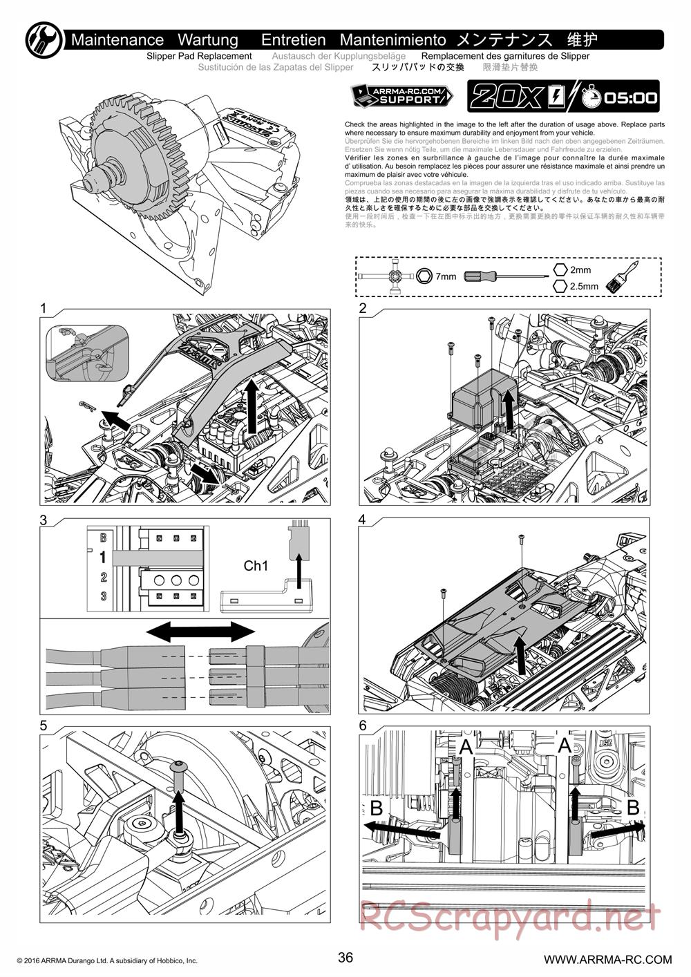 ARRMA - Nero 6S BLX - Manual - Page 36