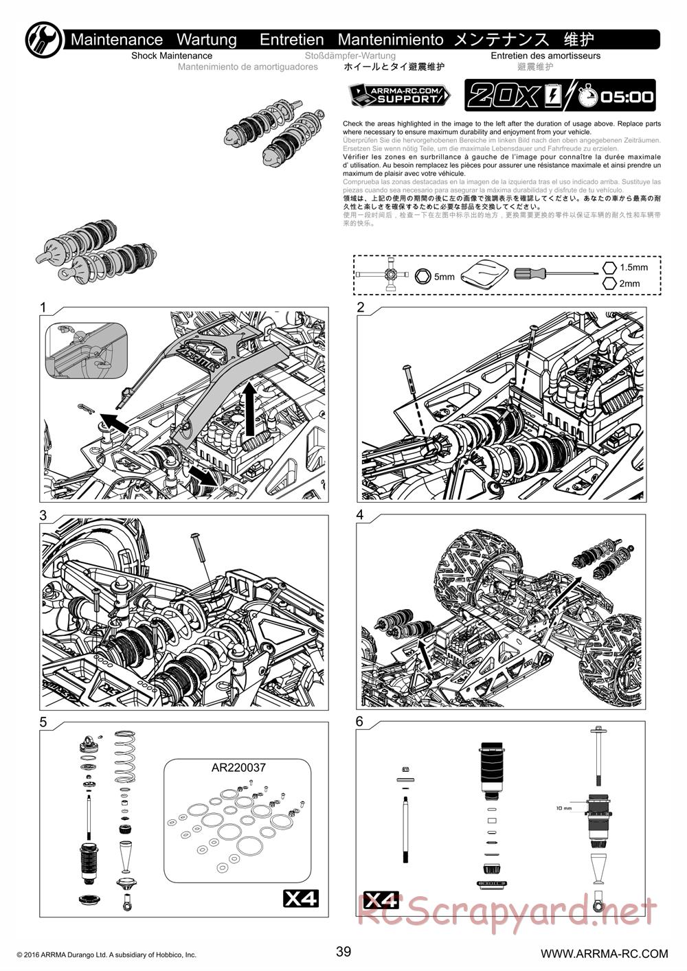 ARRMA - Nero 6S BLX - Manual - Page 39