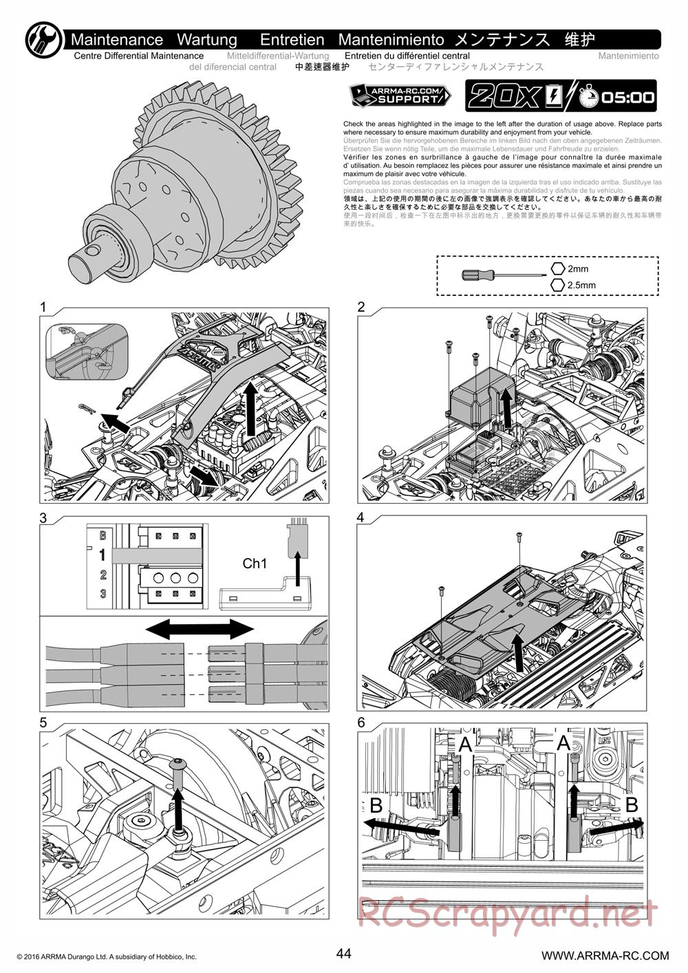 ARRMA - Nero 6S BLX - Manual - Page 44