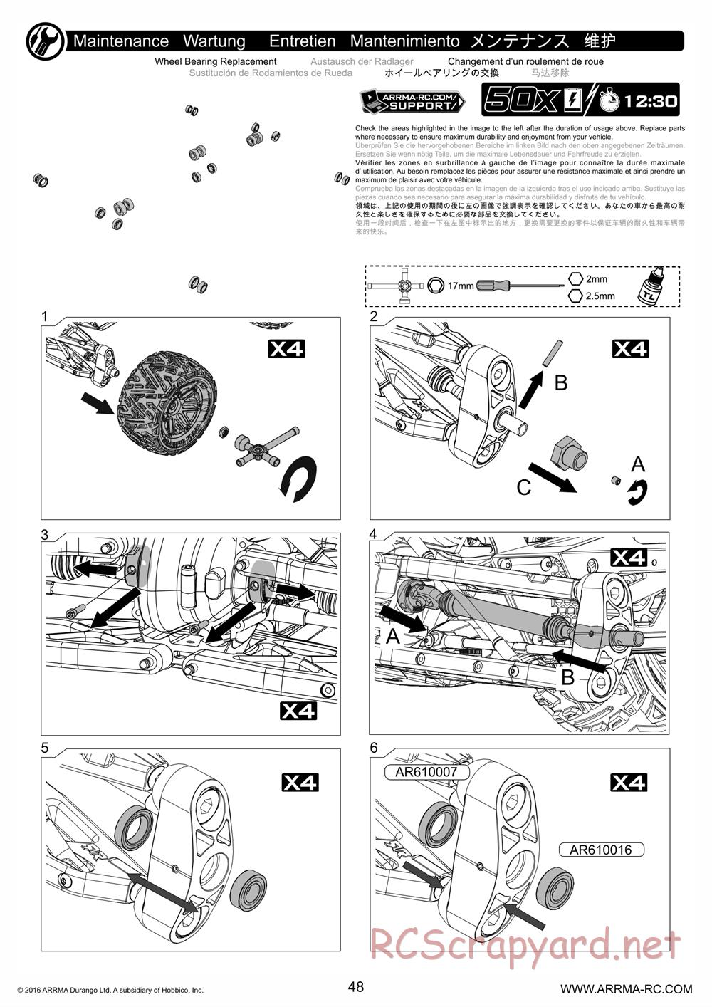 ARRMA - Nero 6S BLX - Manual - Page 48