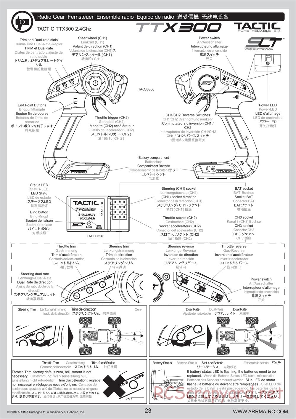 ARRMA - Outcast 6S BLX - Manual - Page 23