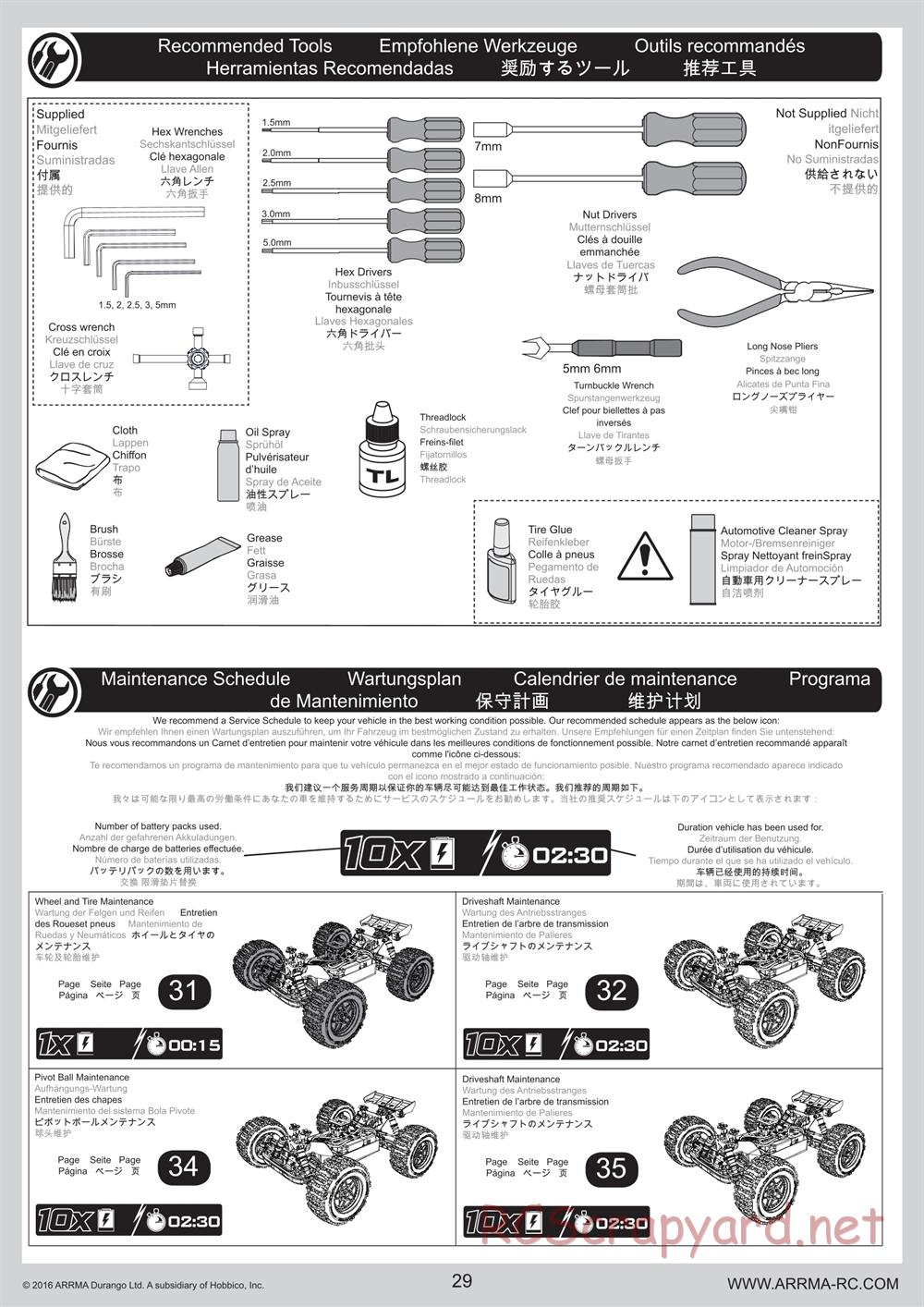 ARRMA - Outcast 6S BLX - Manual - Page 29