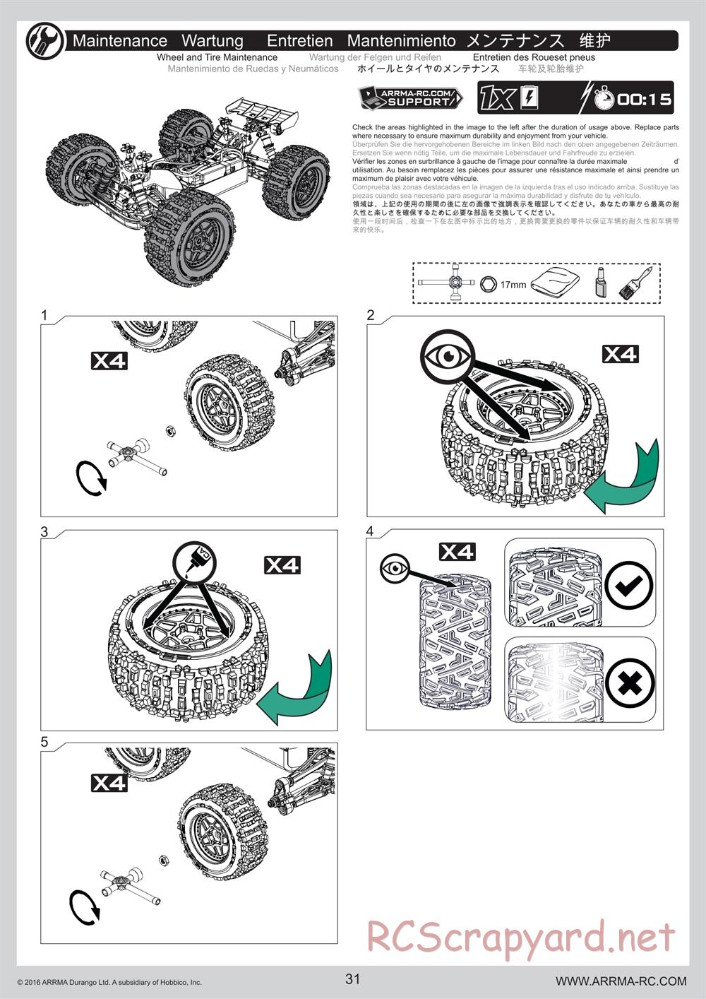 ARRMA - Outcast 6S BLX - Manual - Page 31