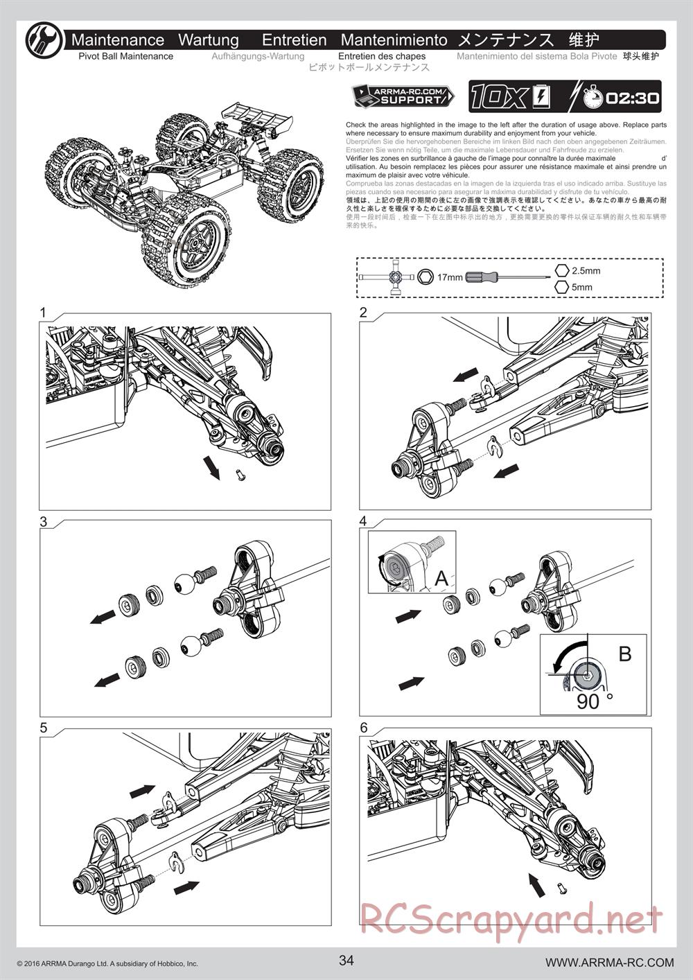 ARRMA - Outcast 6S BLX - Manual - Page 34