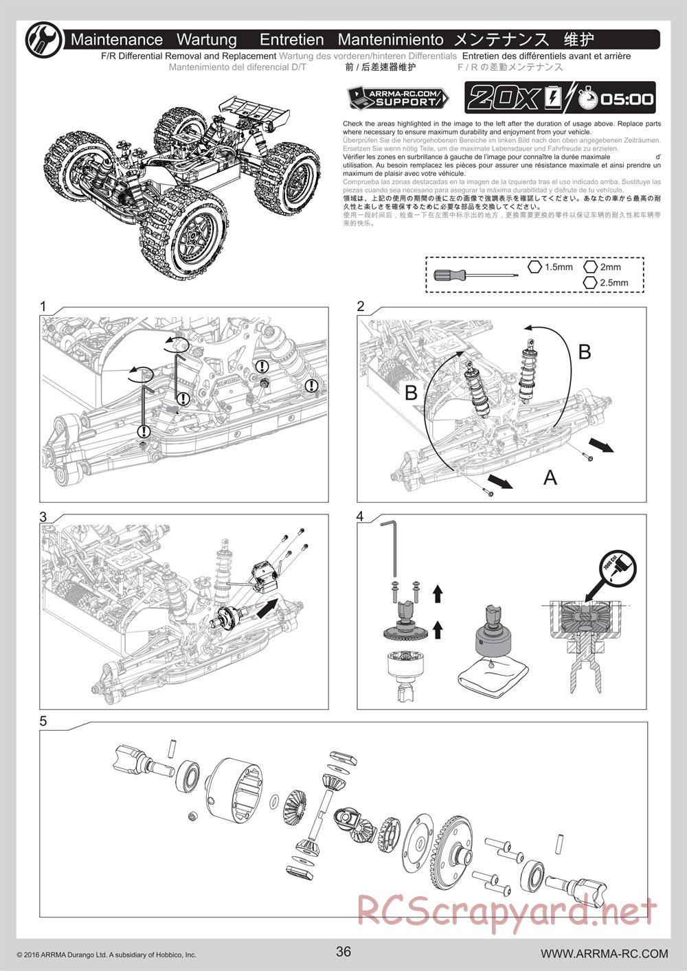 ARRMA - Outcast 6S BLX - Manual - Page 36