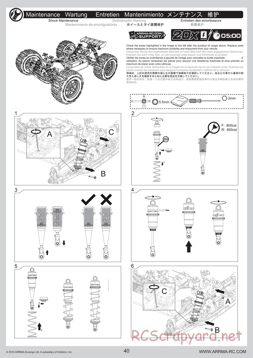 ARRMA - Outcast 6S BLX - Manual - Page 40