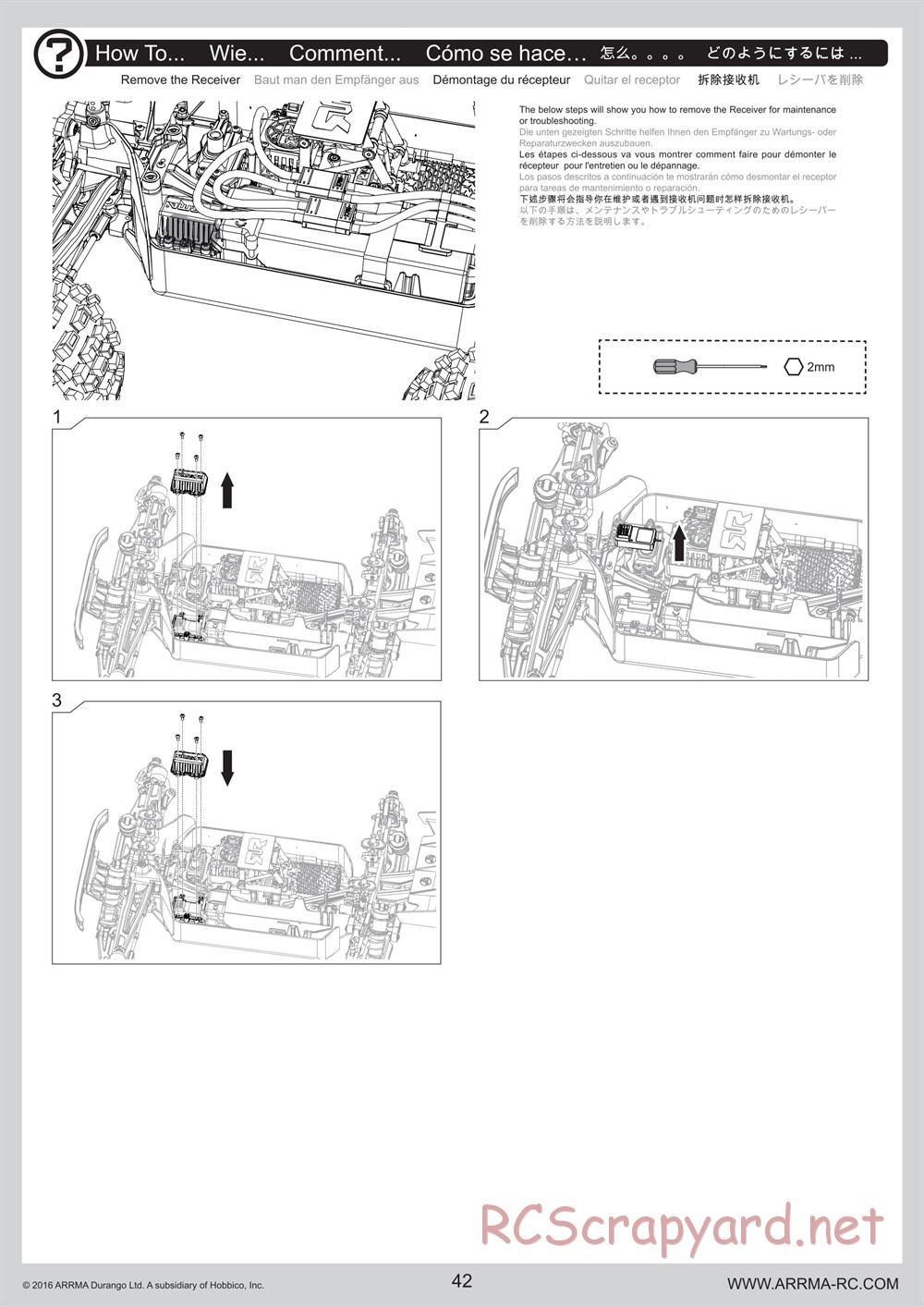 ARRMA - Outcast 6S BLX - Manual - Page 42