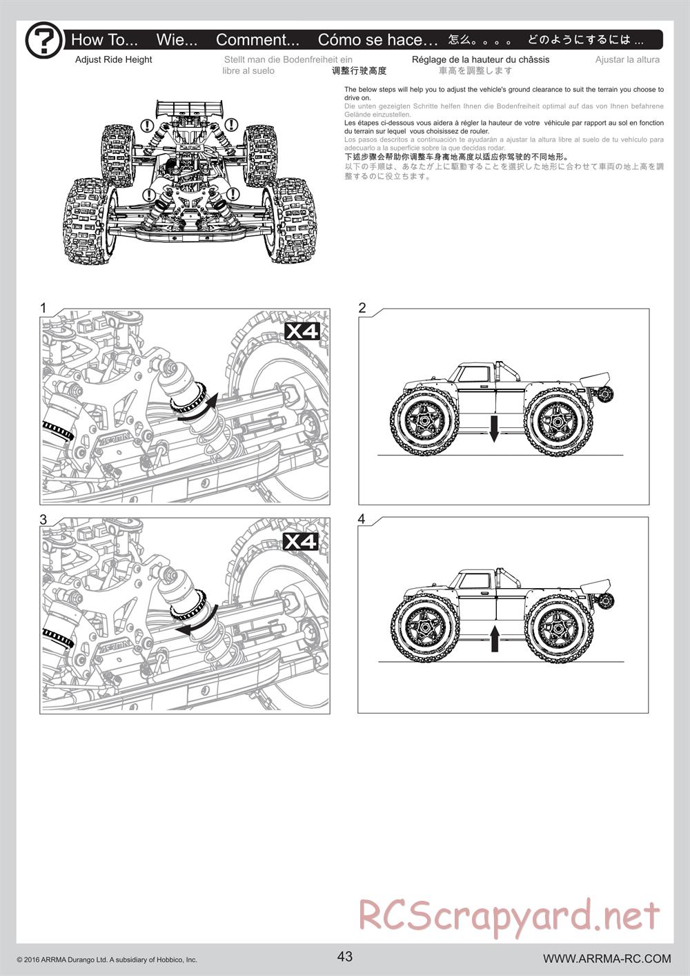 ARRMA - Outcast 6S BLX - Manual - Page 43