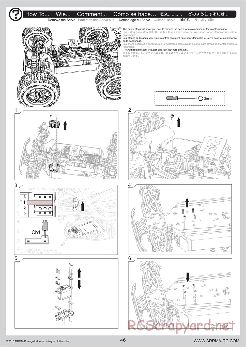 ARRMA - Outcast 6S BLX - Manual - Page 46