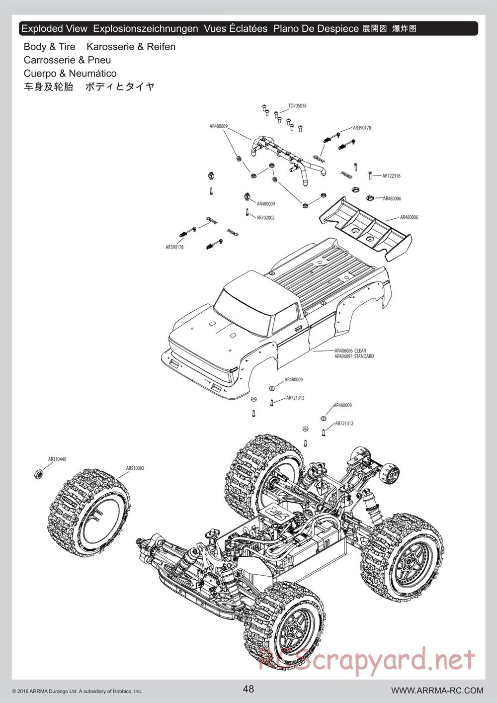 ARRMA - Outcast 6S BLX - Manual - Page 48