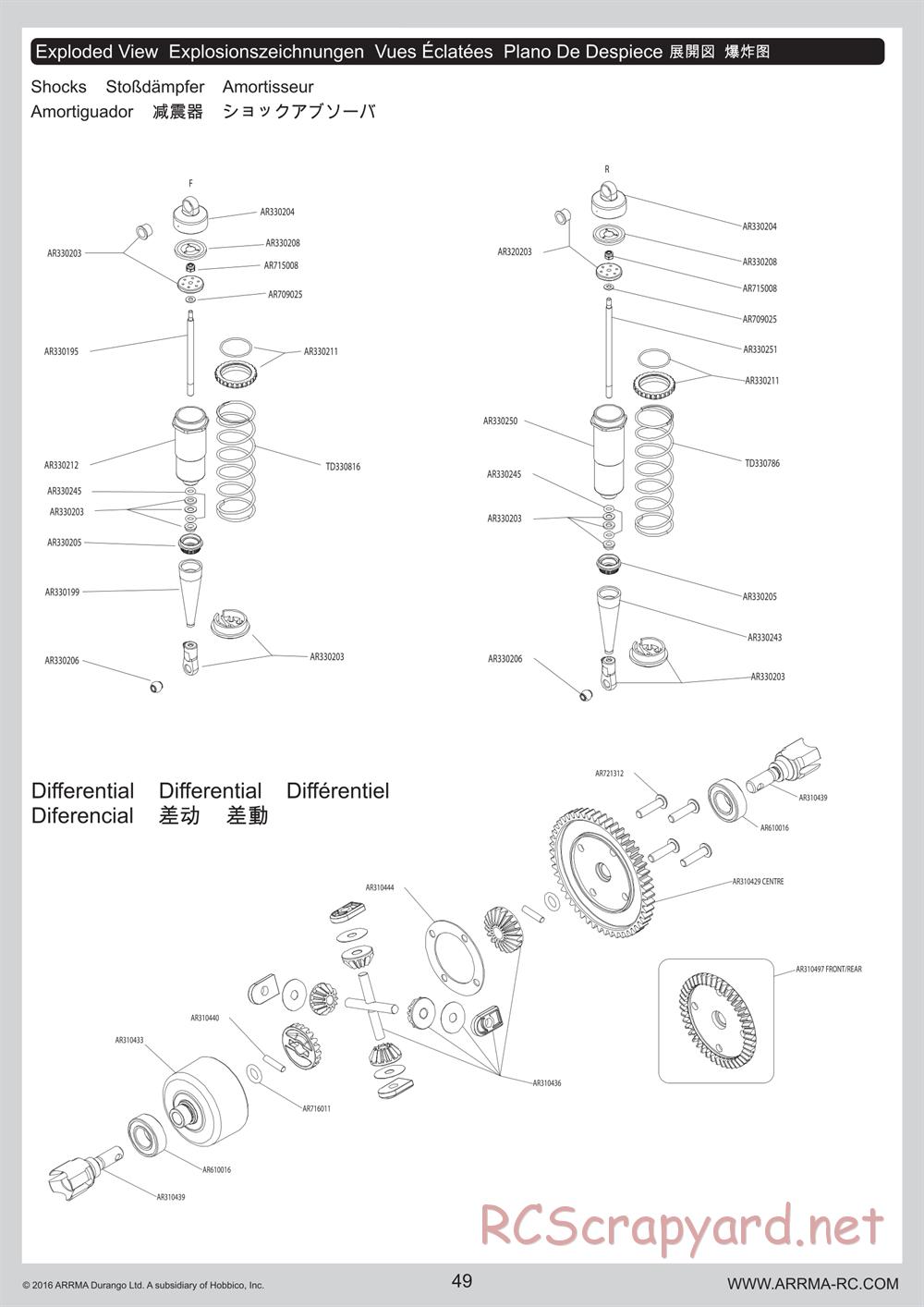 ARRMA - Outcast 6S BLX - Manual - Page 49