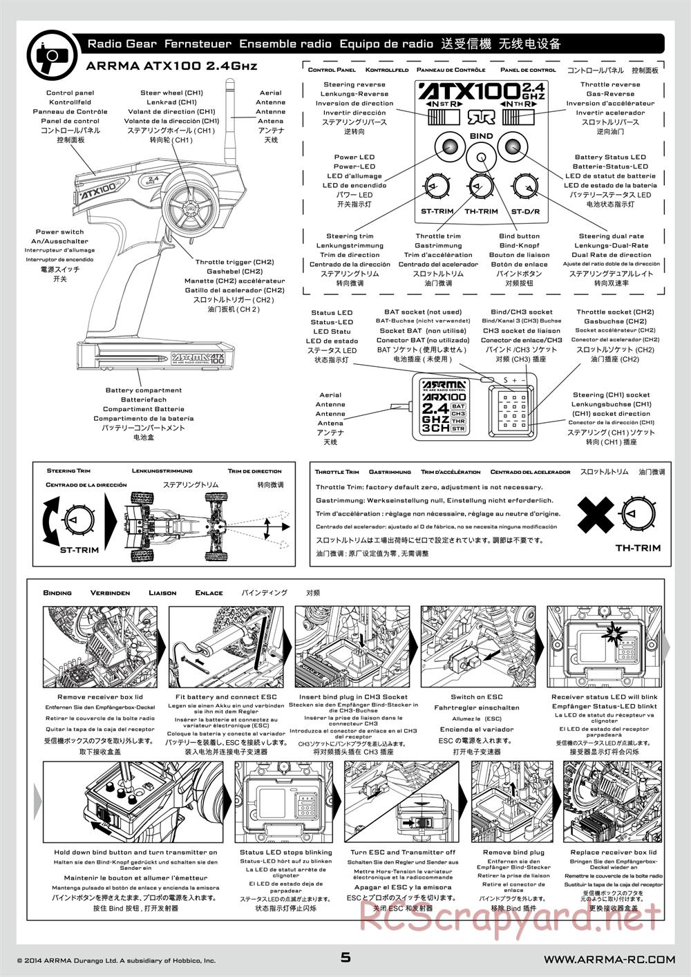 ARRMA - Raider XL BLX (2014) - Manual - Page 5