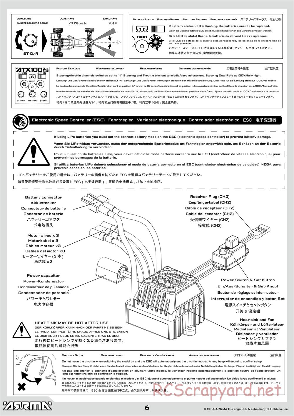 ARRMA - Raider XL BLX (2014) - Manual - Page 6