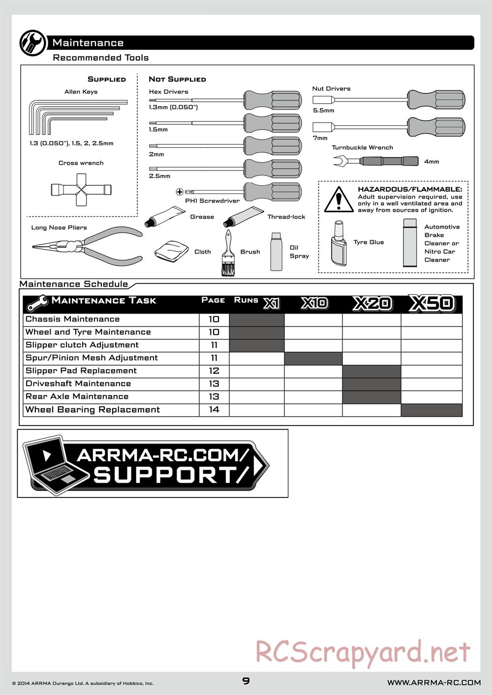 ARRMA - Raider XL BLX (2014) - Manual - Page 9