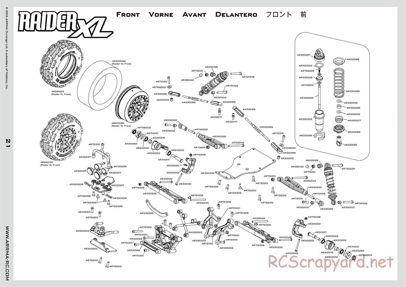 ARRMA - Raider XL BLX (2014) - Manual - Page 21