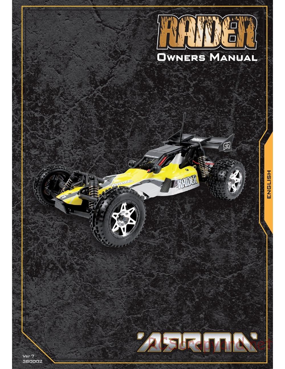 ARRMA - Raider (2010) - Manual - Page 1