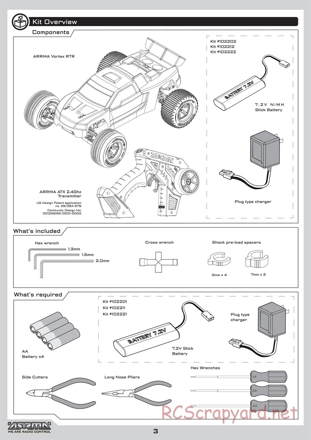 ARRMA - Vortex - Manual - Page 3