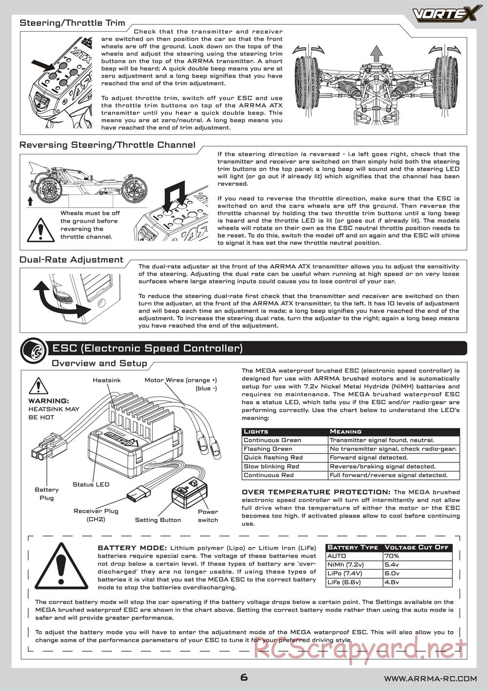 ARRMA - Vortex - Manual - Page 6