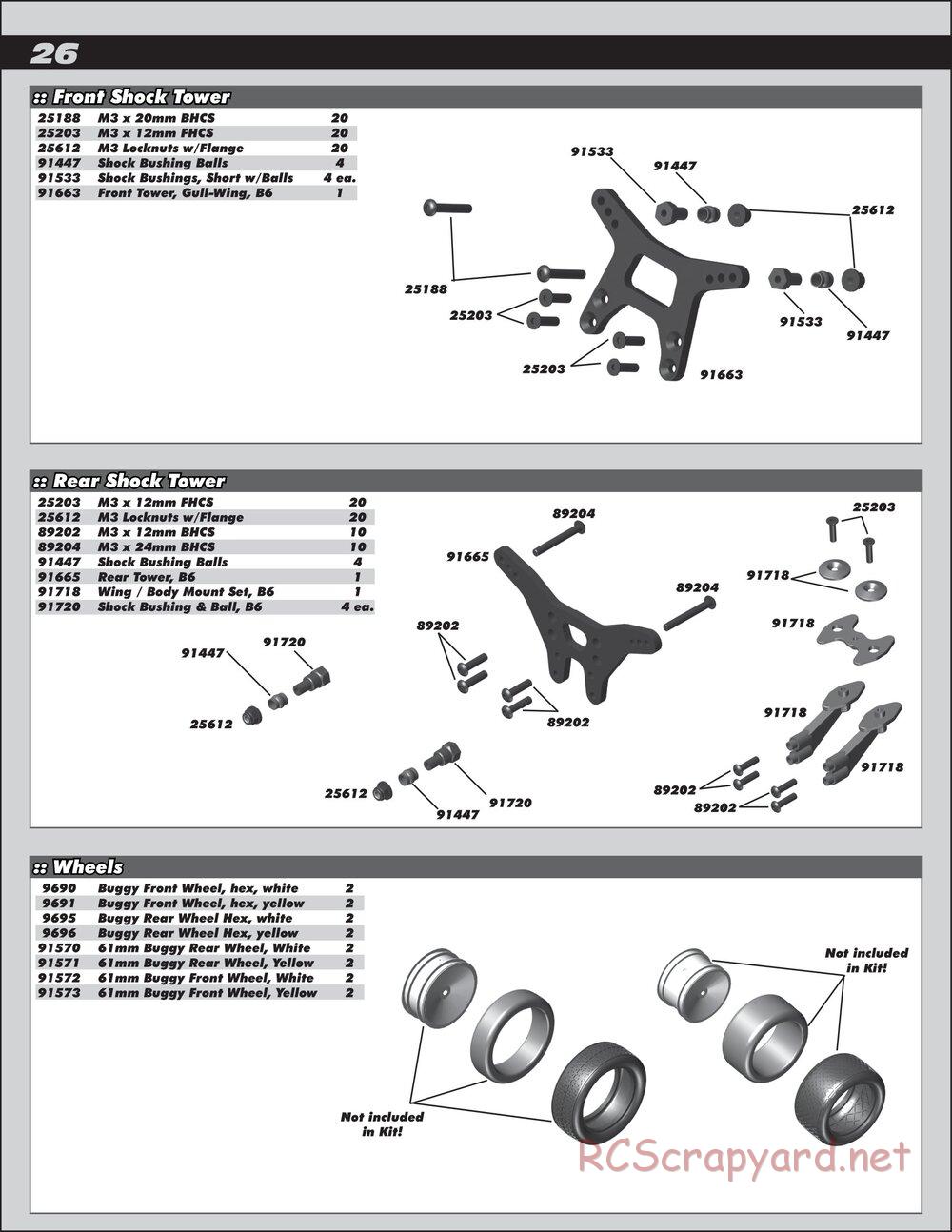 Team Associated - RC10 B6 Team Kit - Manual - Page 26