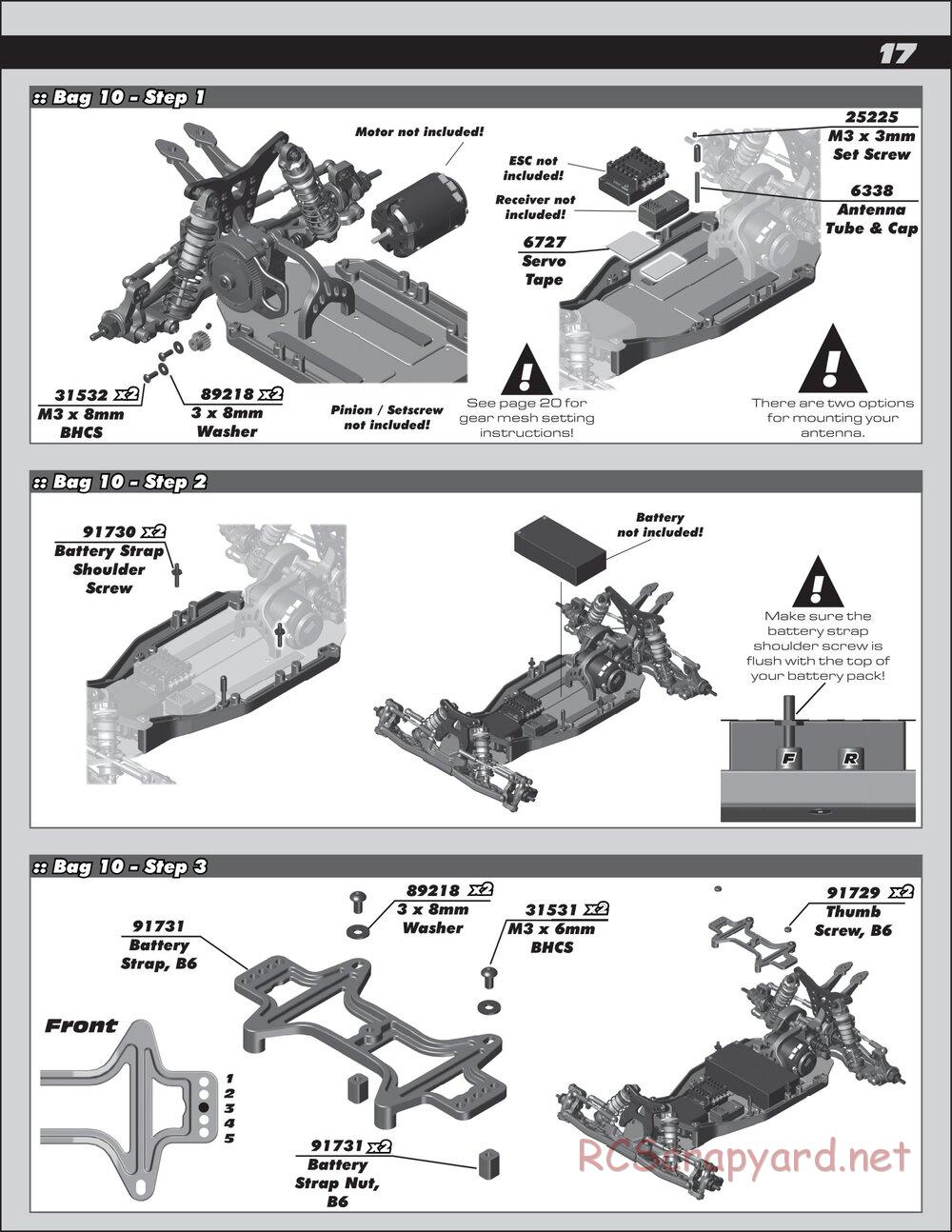 Team Associated - RC10 B6.1D Team Kit - Manual - Page 17