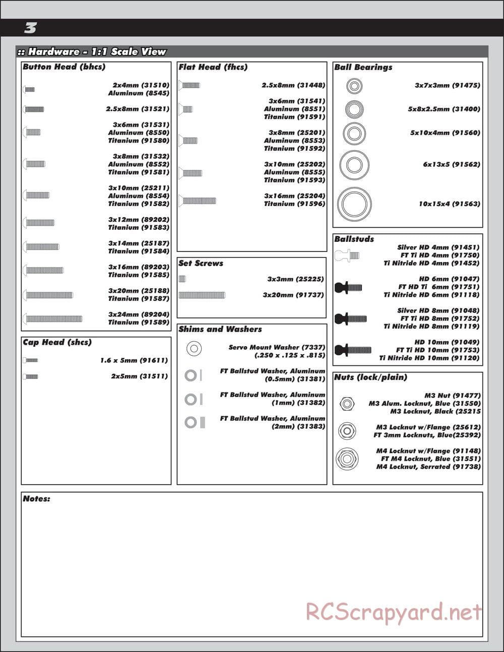 Team Associated - RC10 B64 Club Racer - Manual - Page 3