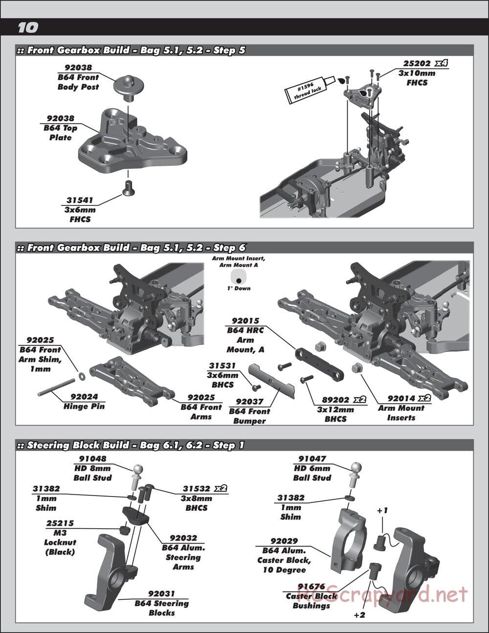 Team Associated - RC10 B64 Club Racer - Manual - Page 10