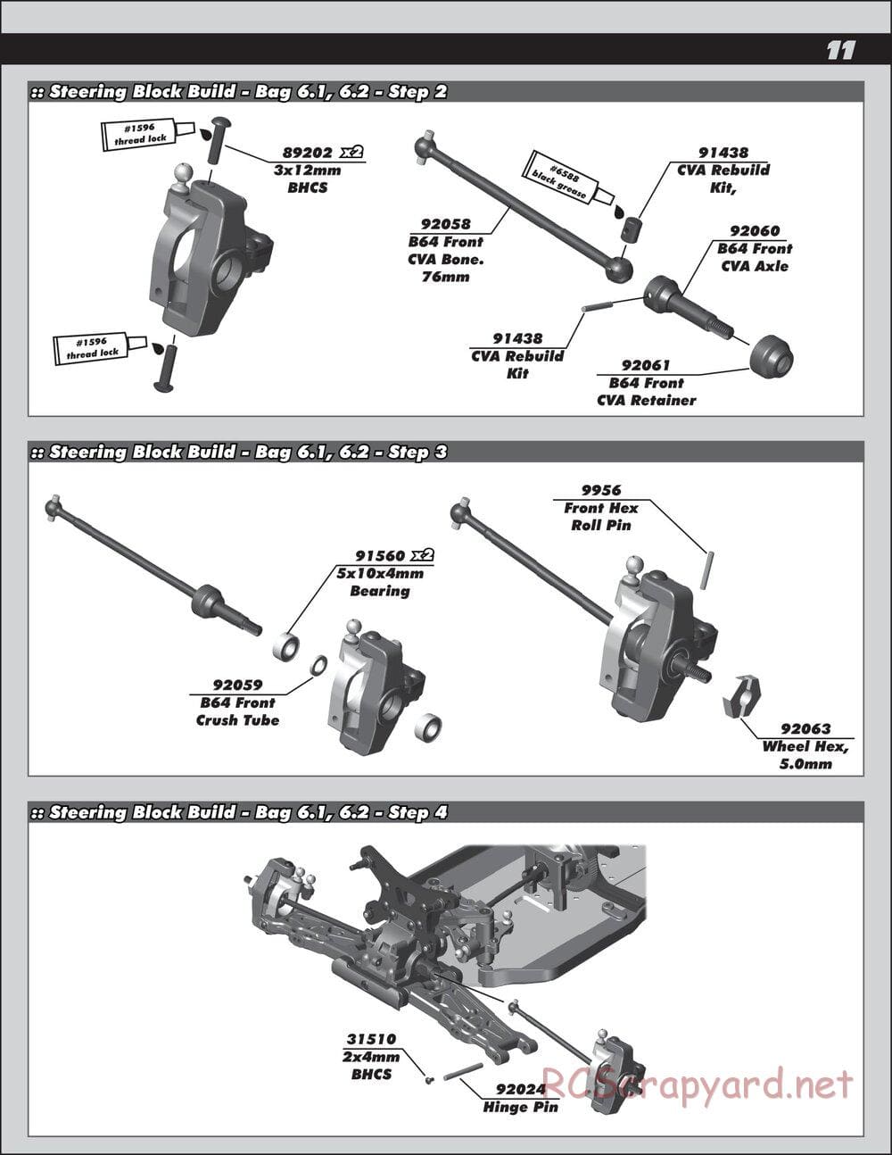 Team Associated - RC10 B64 Club Racer - Manual - Page 11