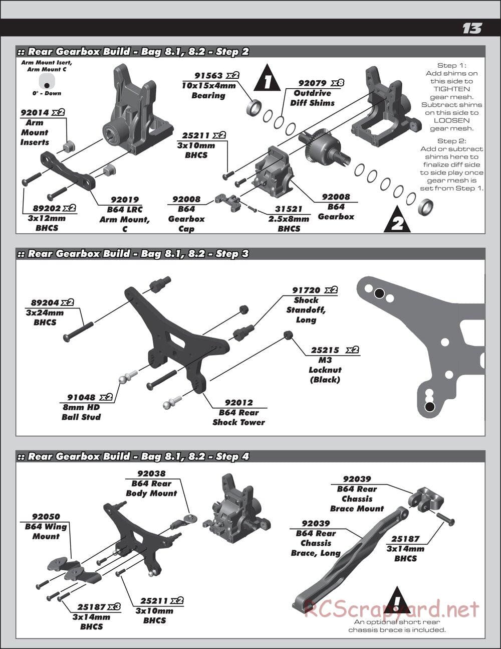 Team Associated - RC10 B64 Club Racer - Manual - Page 13