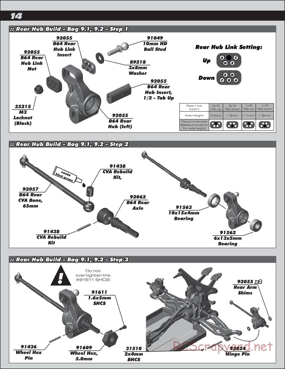 Team Associated - B64 Team - Manual - Page 14