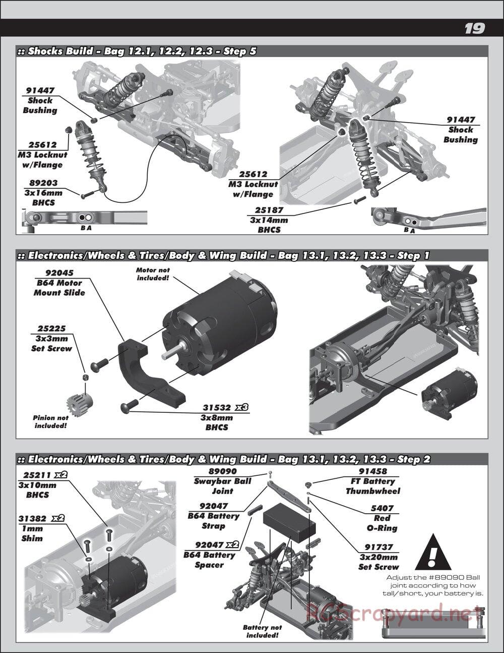 Team Associated - B64 Team - Manual - Page 19