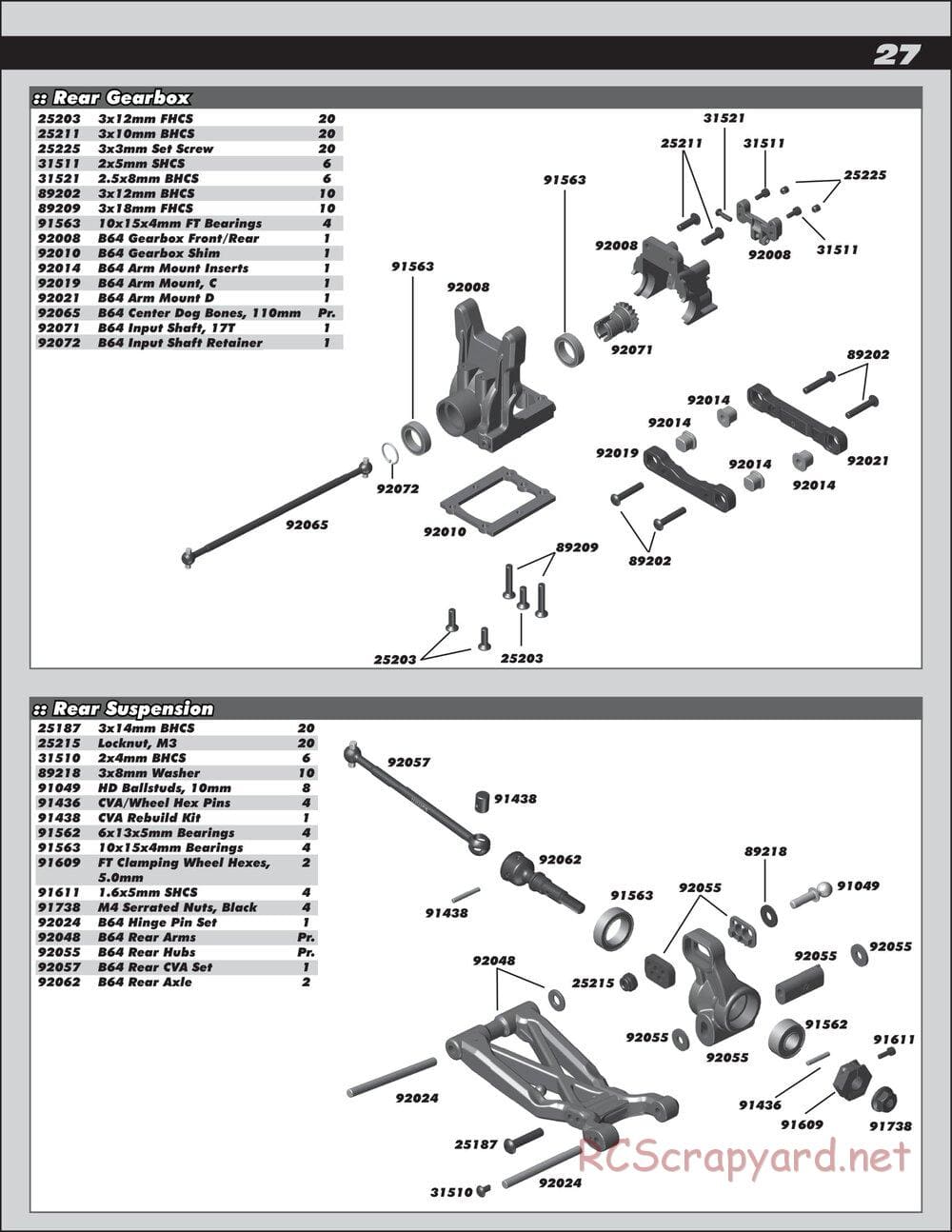 Team Associated - B64 Team - Manual - Page 27