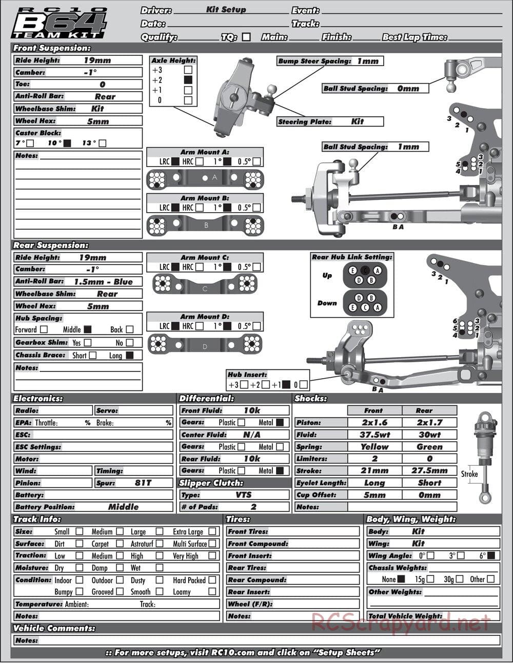 Team Associated - B64 Team - Manual - Page 32