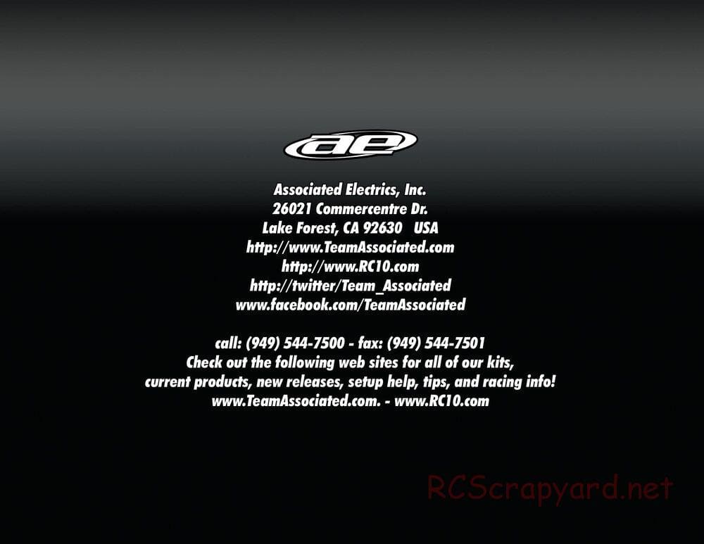 Team Associated - B64 Team - Manual - Page 34