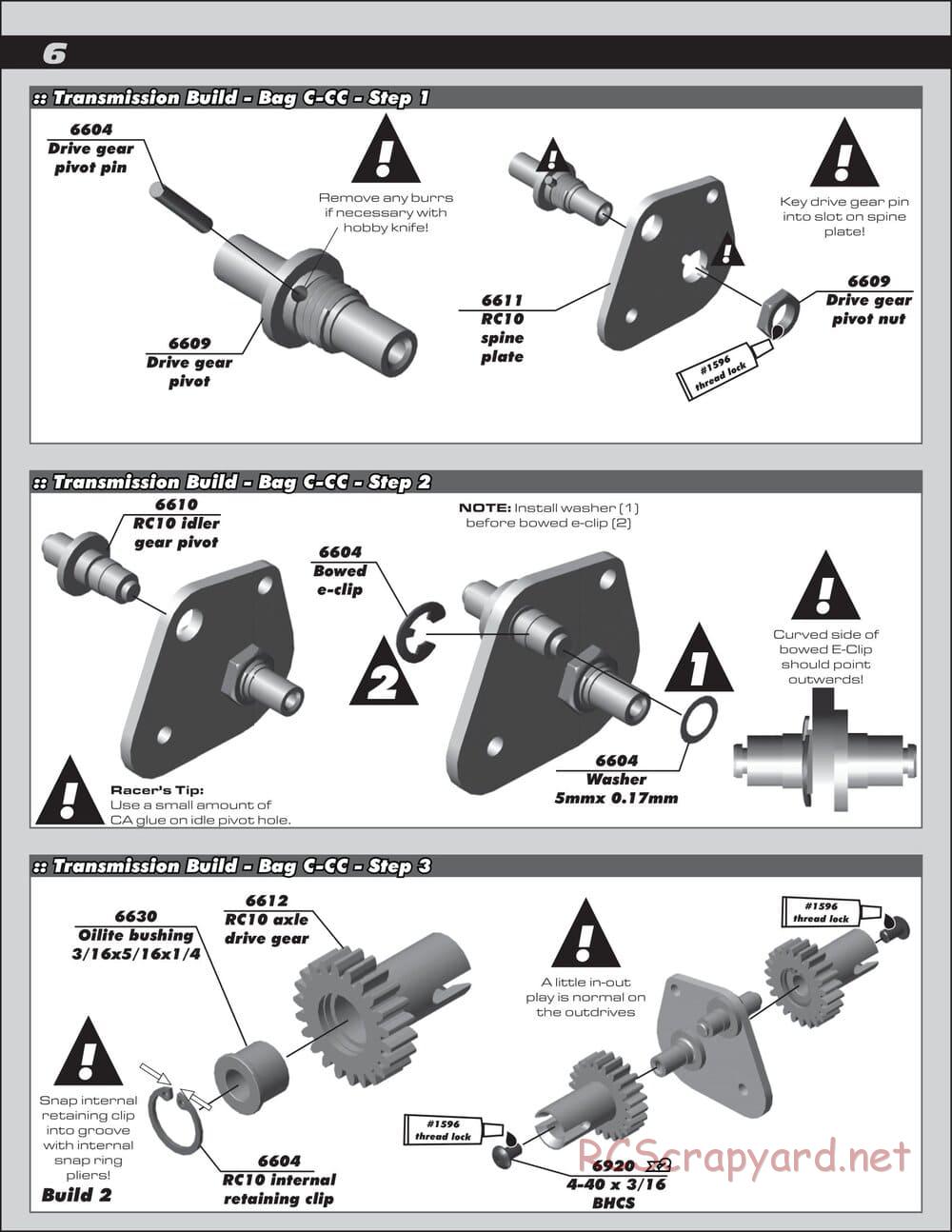 Team Associated - RC10 Classic - Manual - Page 6