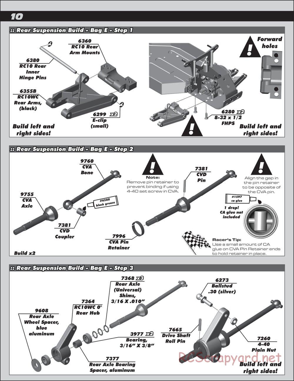 Team Associated - RC10 World's Car - Manual - Page 10