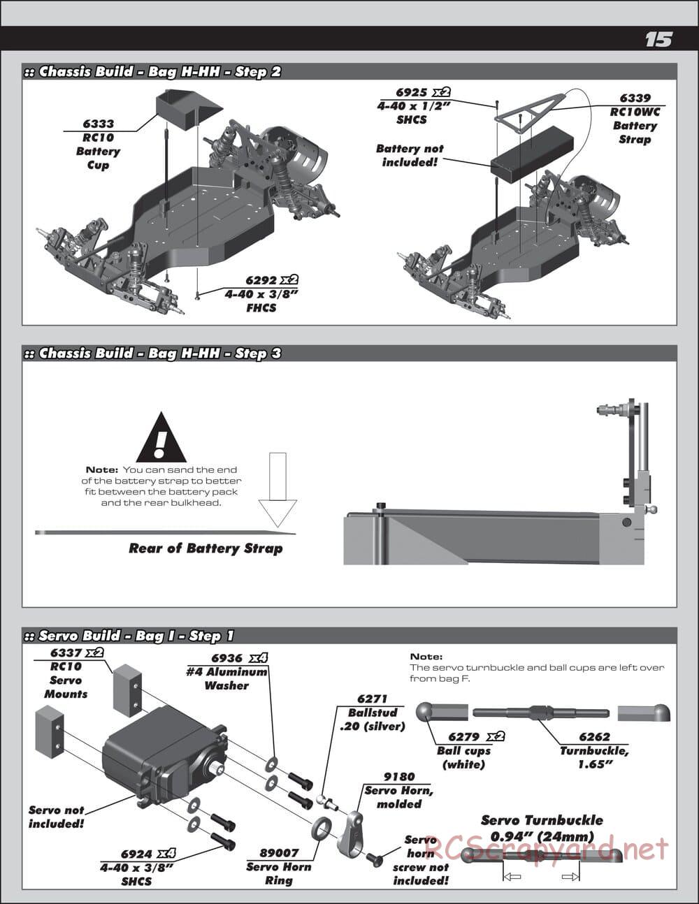 Team Associated - RC10 World's Car - Manual - Page 15