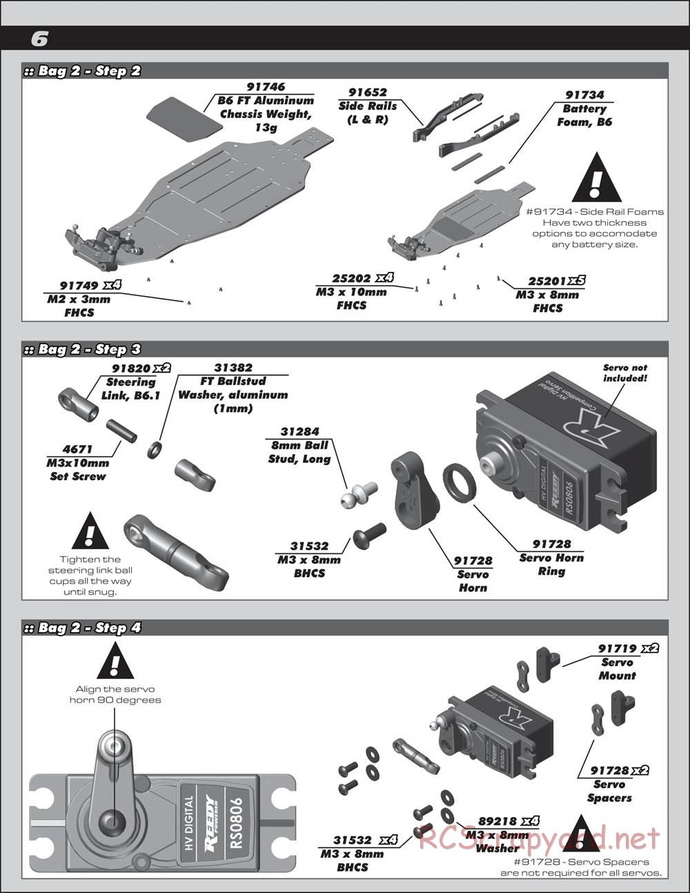 Team Associated - RC10 B6.2D Team - Manual - Page 6