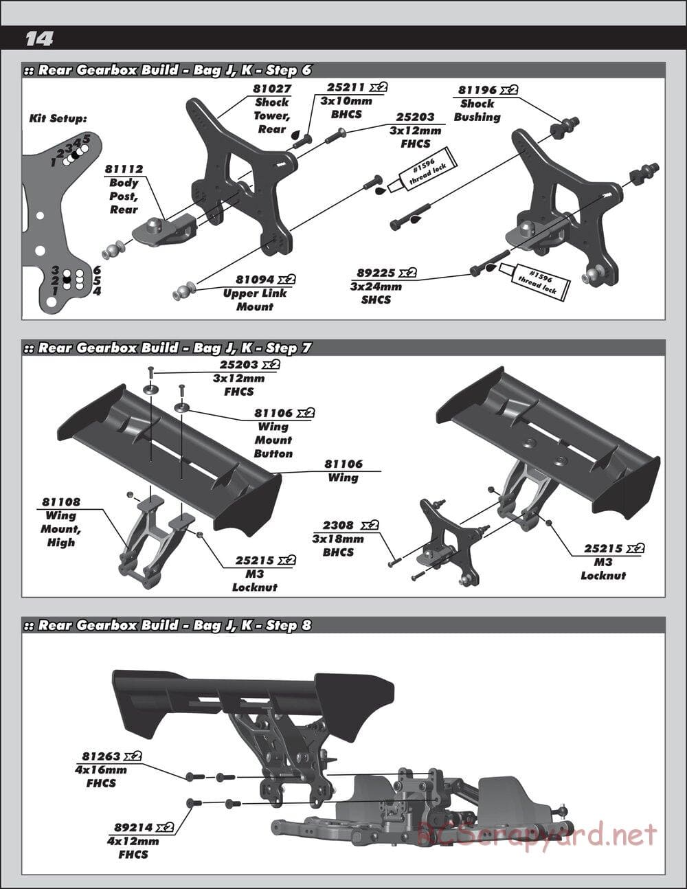 Team Associated - RC8B3 Team - Manual - Page 14