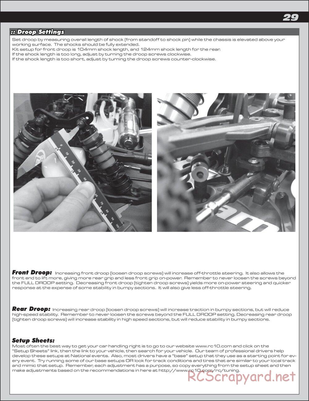 Team Associated - RC8B3 Team - Manual - Page 29