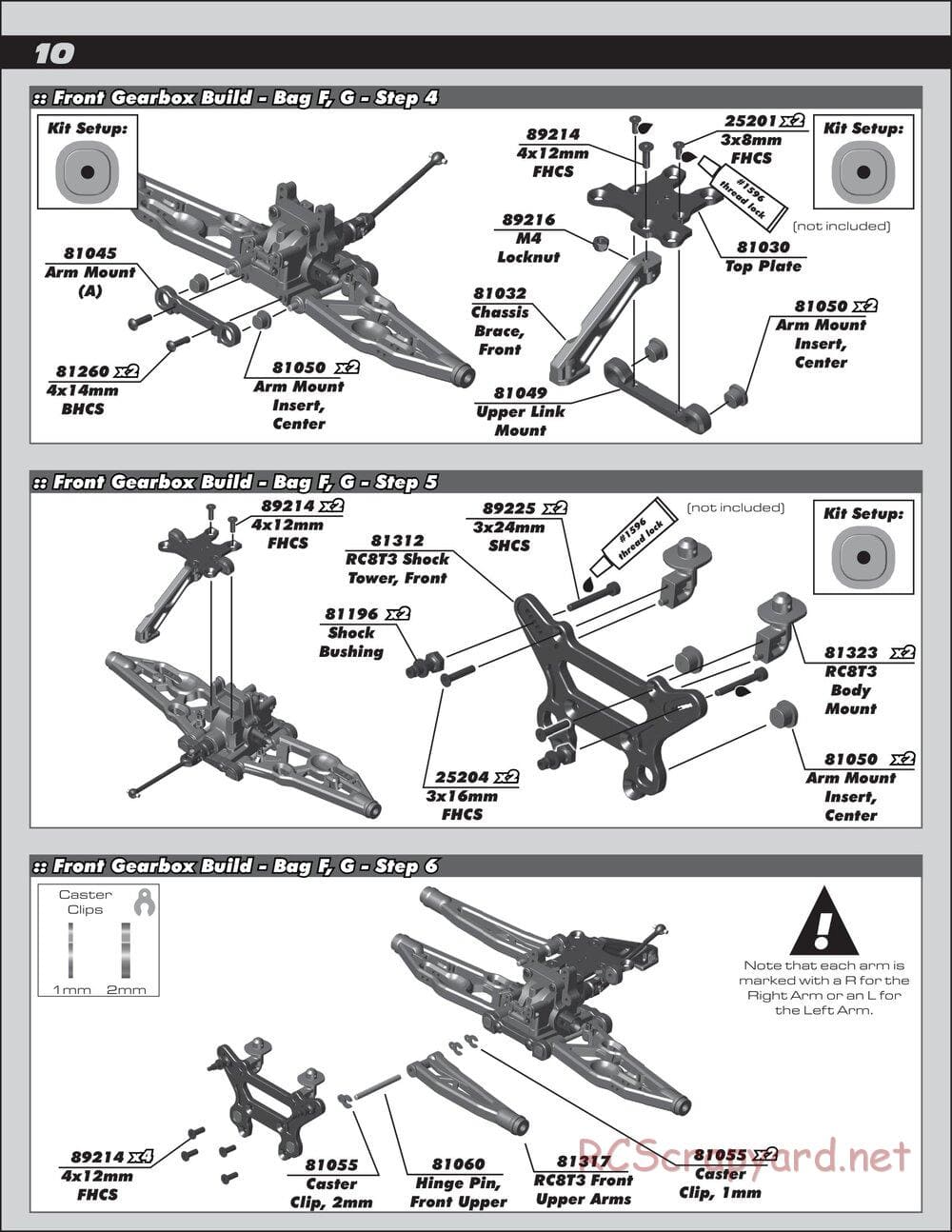 Team Associated - RC8T3 Team - Manual - Page 10