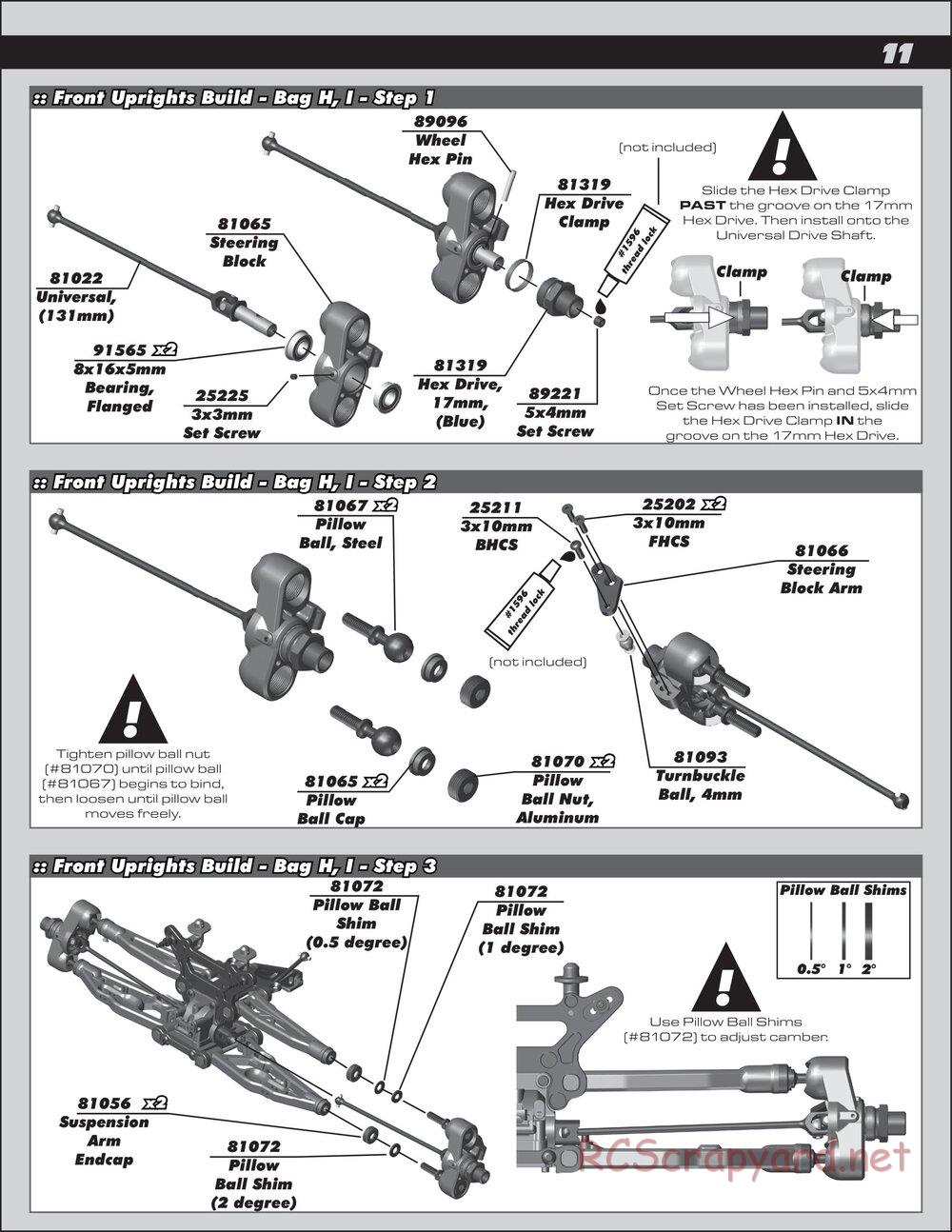 Team Associated - RC8T3 Team - Manual - Page 11