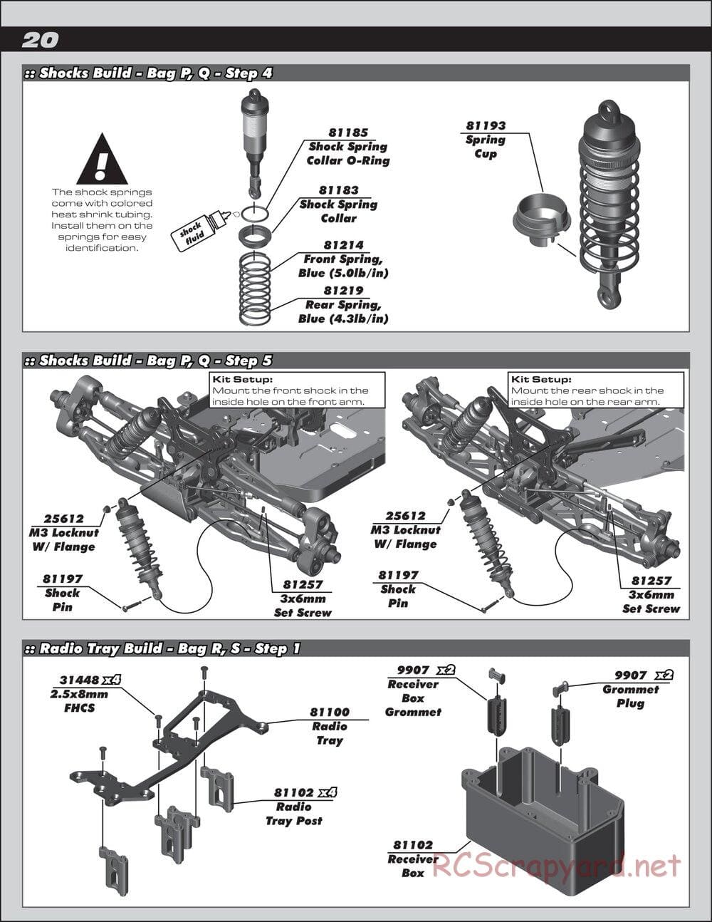 Team Associated - RC8T3 Team - Manual - Page 20