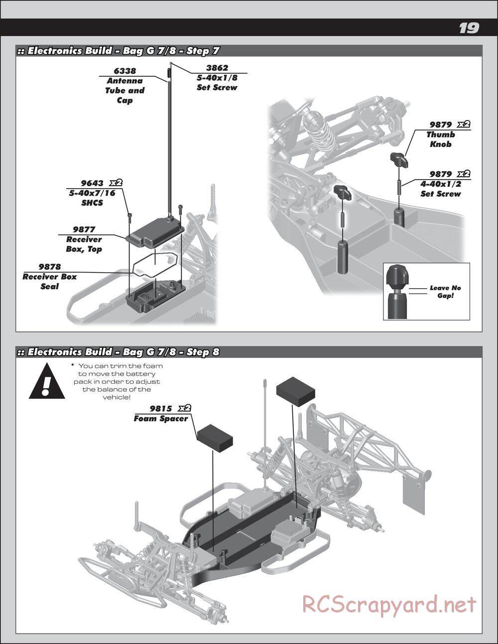 Team Associated - SC10.3 Lucas Oil - Manual - Page 19