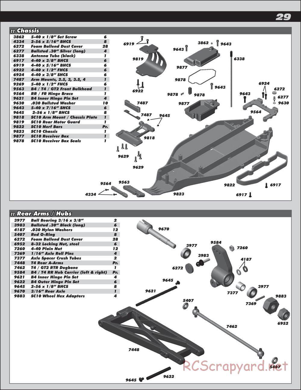 Team Associated - SC10.3 Lucas Oil - Manual - Page 29