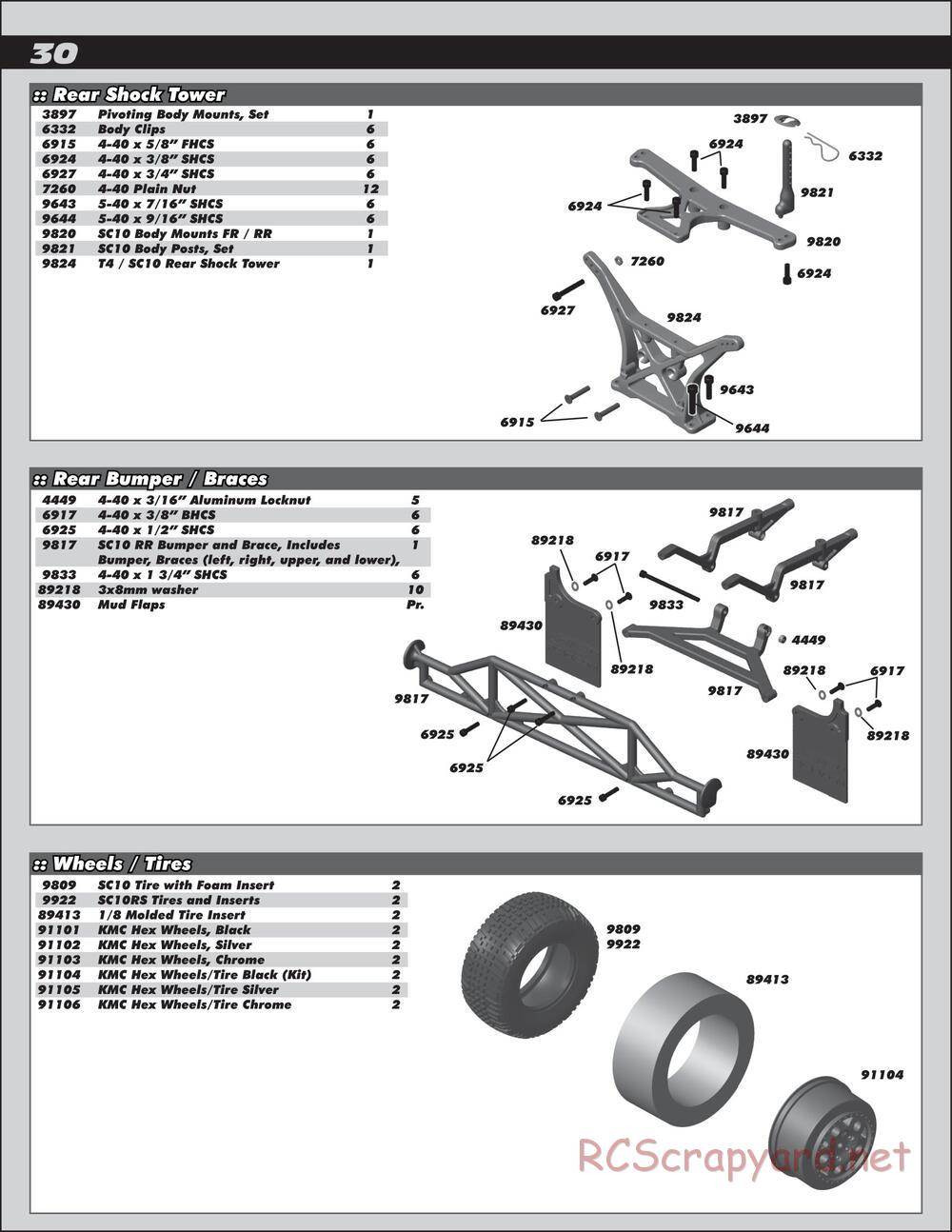 Team Associated - SC10.3 Lucas Oil - Manual - Page 30