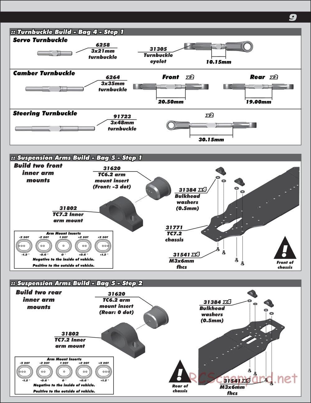 Team Associated - TC7.2 Factory Team - Manual - Page 9