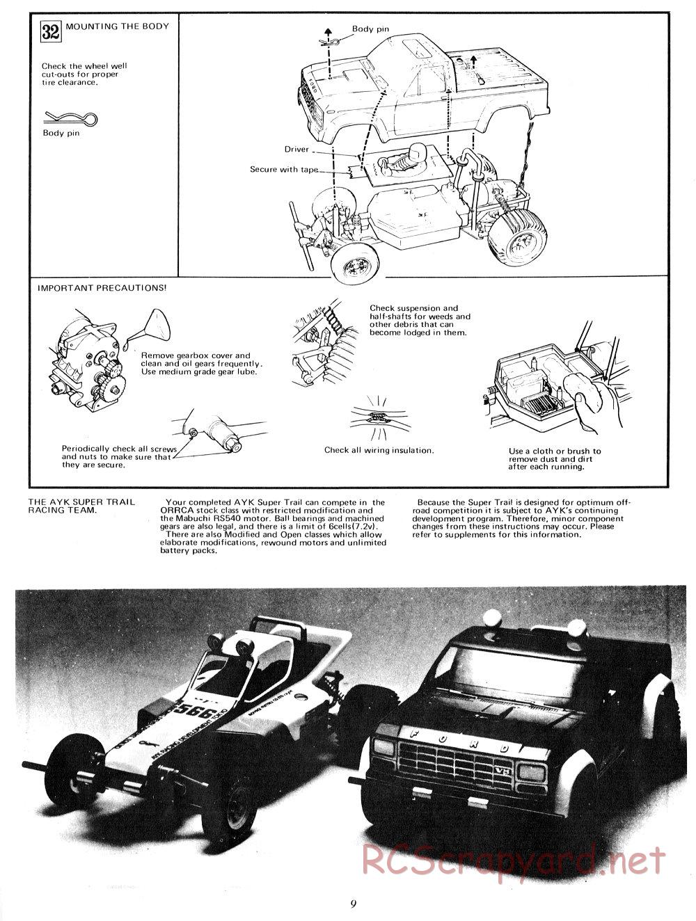 AYK Racing - 566B Super Trail - Manual - Page 11