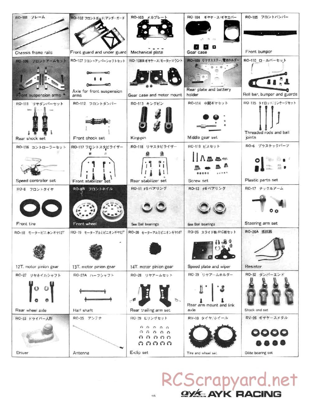 AYK Racing - Boxer - Exploded View and Parts List - Page 2