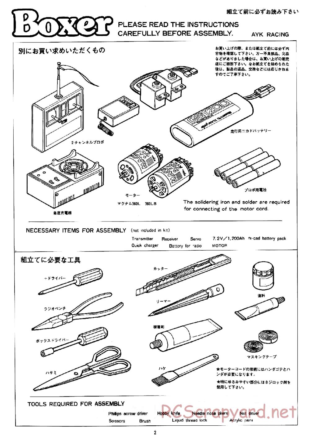 AYK Racing - Boxer - Manual - Page 2